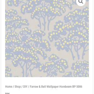 Anthropologie farrow & Ball Wallpaper Hornbeam single roll